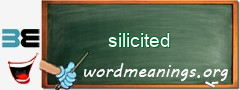 WordMeaning blackboard for silicited